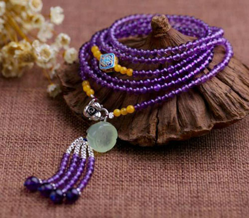 紫水晶珠串